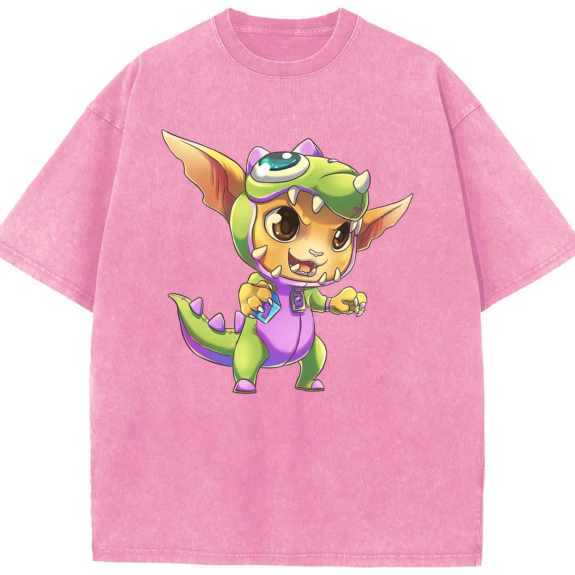 リーグ・オブ・レジェンド League of Legends LOL 綿100% ヴィンテージ風 半袖Tシャツ（フロントプリント）